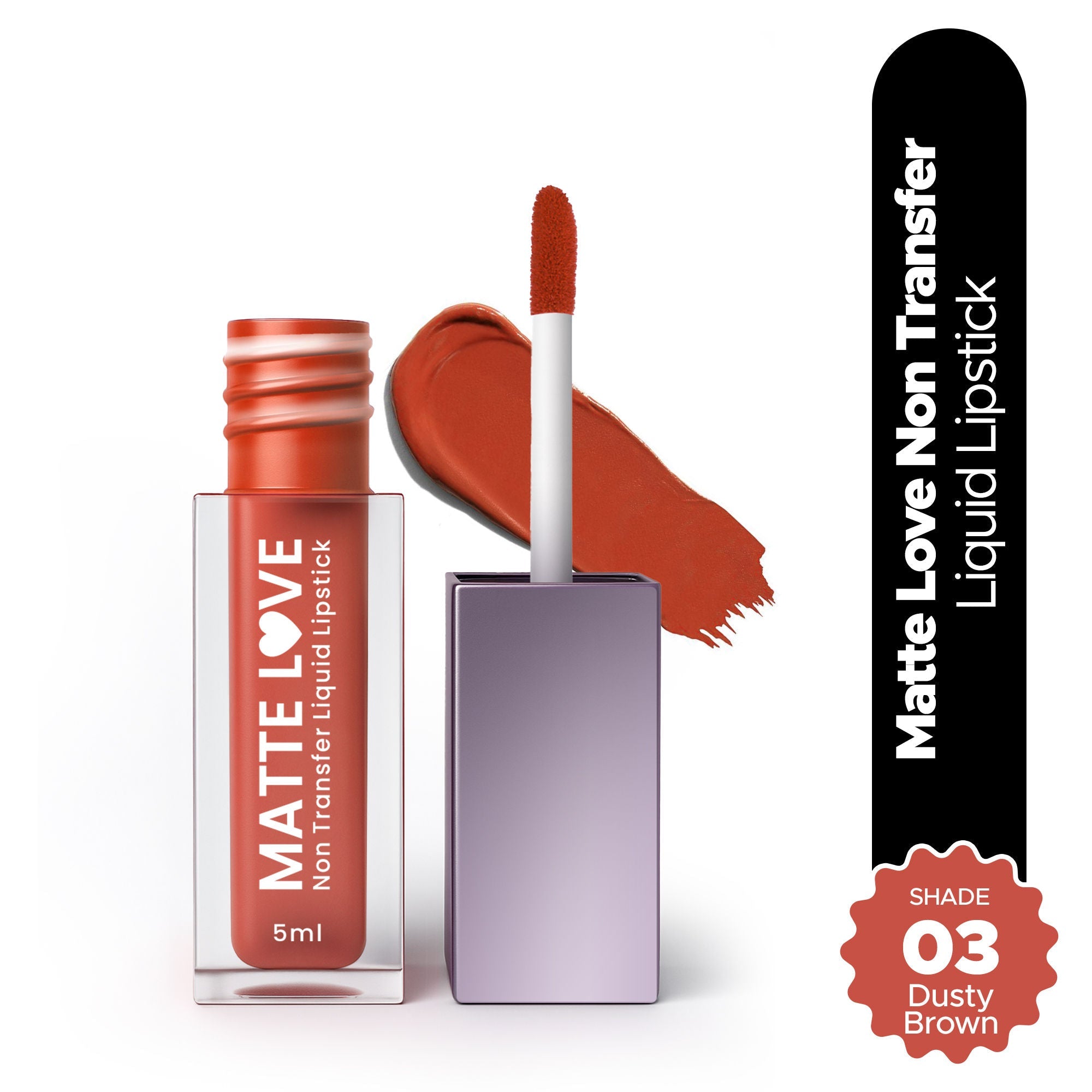 Hilary Rhoda Matte Love Non Transfer Liquid Lipstick - Dusty Brown 03