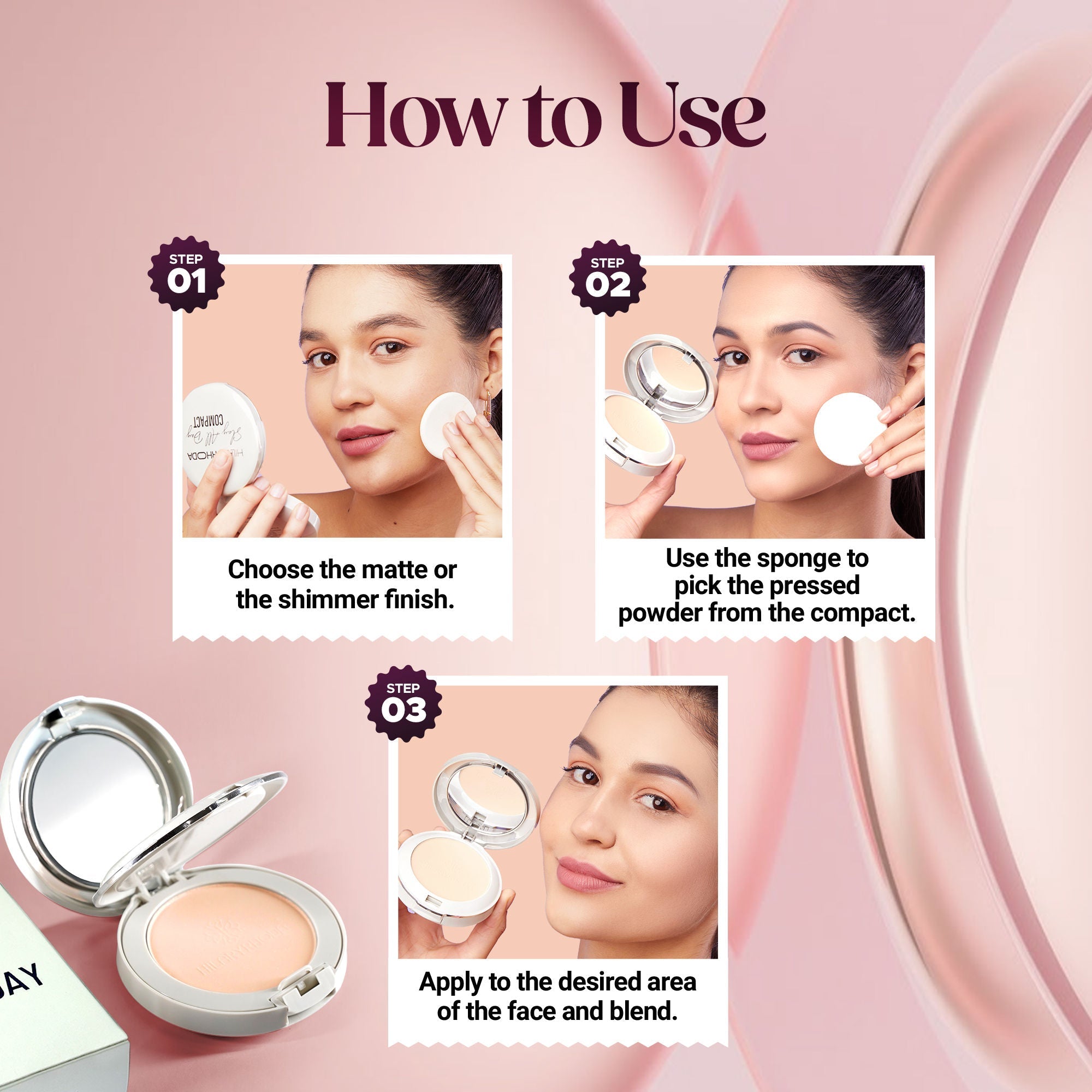 Hilary Rhoda Slay All Day Matte Compact - Ivory 01 - Distacart