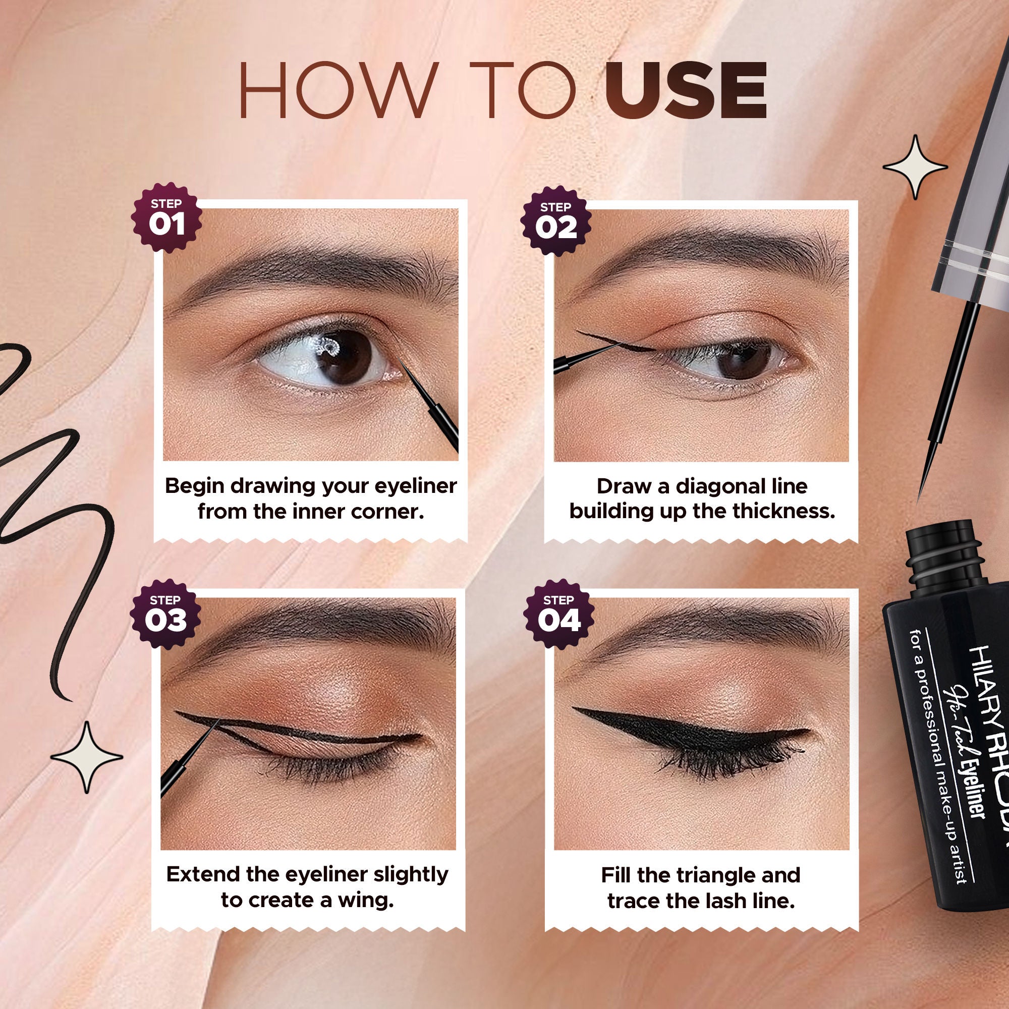 Hilary Rhoda Hi-Tech Waterproof Eyeliner - Distacart