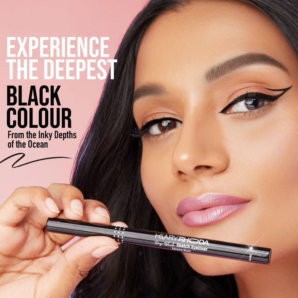 Hilary Rhoda Deep Black Sketch Waterproof Eyeliner - Distacart