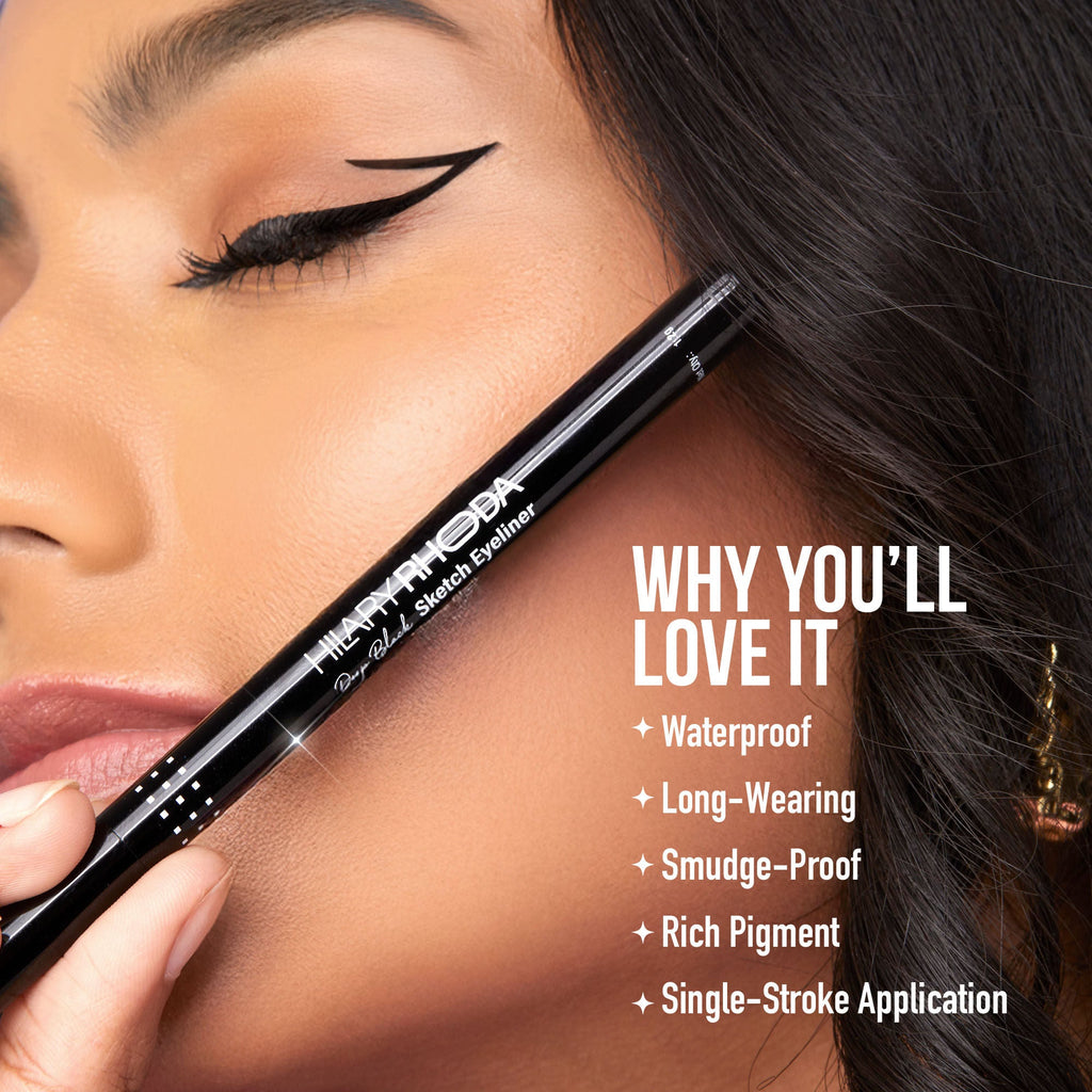 Hilary Rhoda Deep Black Sketch Waterproof Eyeliner - Distacart