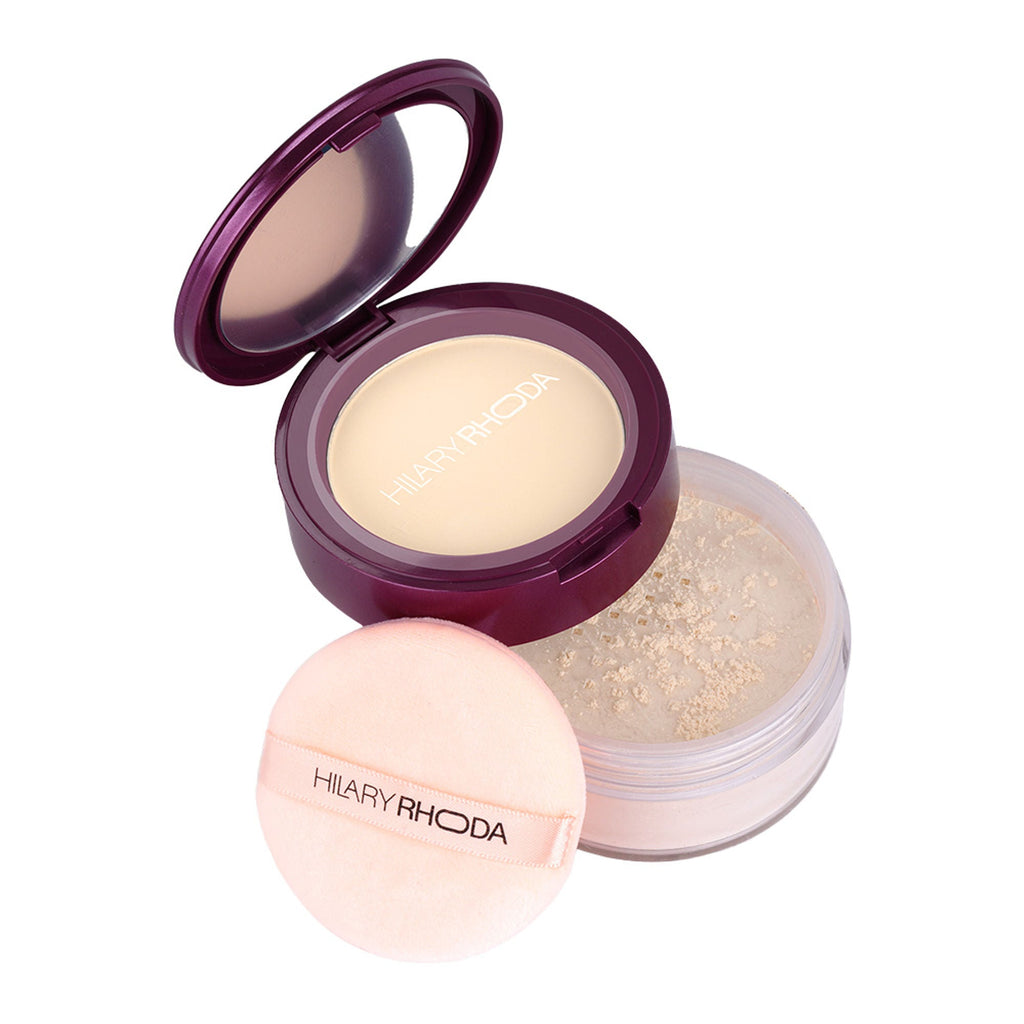 Hilary Rhoda The Setting Duo Matte Compact Powder - Ivory 01 - Distacart