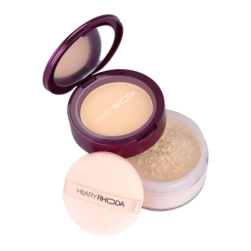 Hilary Rhoda The Setting Duo Matte Compact Powder - Natural 02 - Distacart