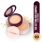 Hilary Rhoda The Setting Duo Matte Compact Powder - Beige 03