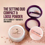 Hilary Rhoda The Setting Duo Matte Compact Powder - Beige 03 - Distacart