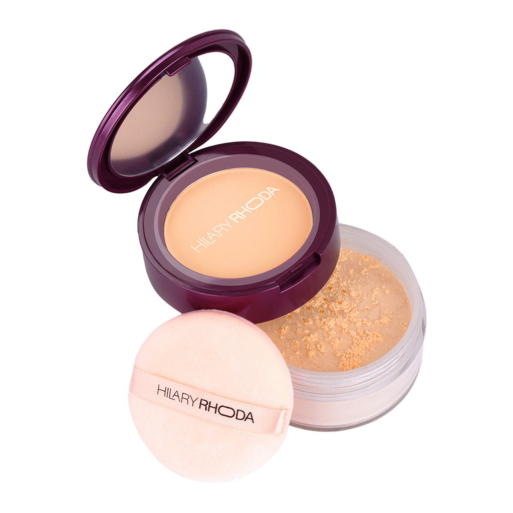 Hilary Rhoda The Setting Duo Matte Compact Powder - Beige 03 - Distacart
