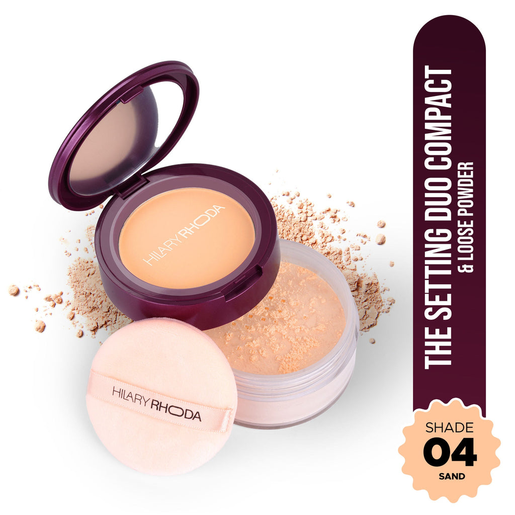 Hilary Rhoda The Setting Duo Matte Compact Powder - Sand 04