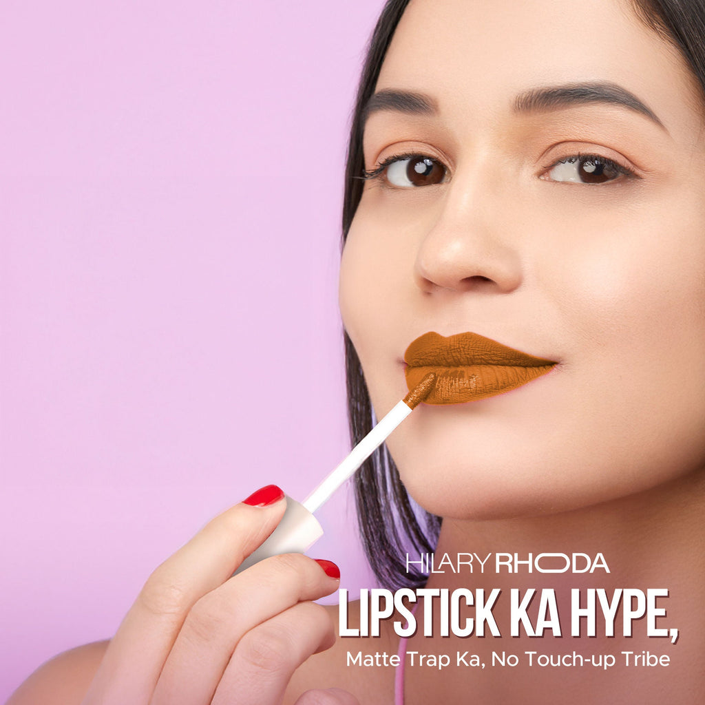 Hilary Rhoda Matte Trap Liquid Lipstick - Nude Almond 01 - Distacart