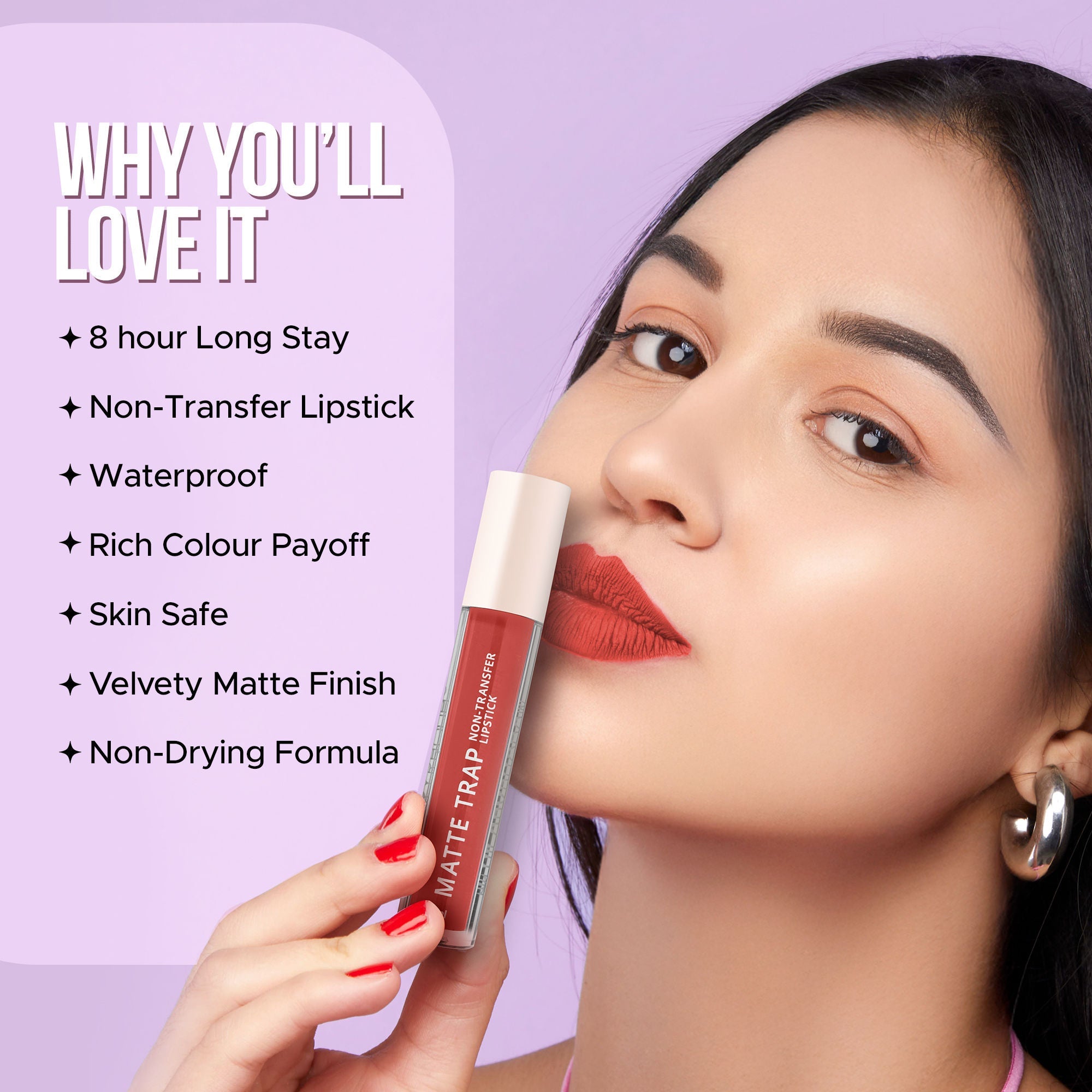 Hilary Rhoda Matte Trap Liquid Lipstick - Light Caramel 03 - Distacart