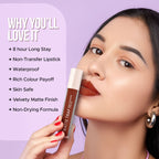 Hilary Rhoda Matte Trap Liquid Lipstick - Earthy Brown 14 - Distacart