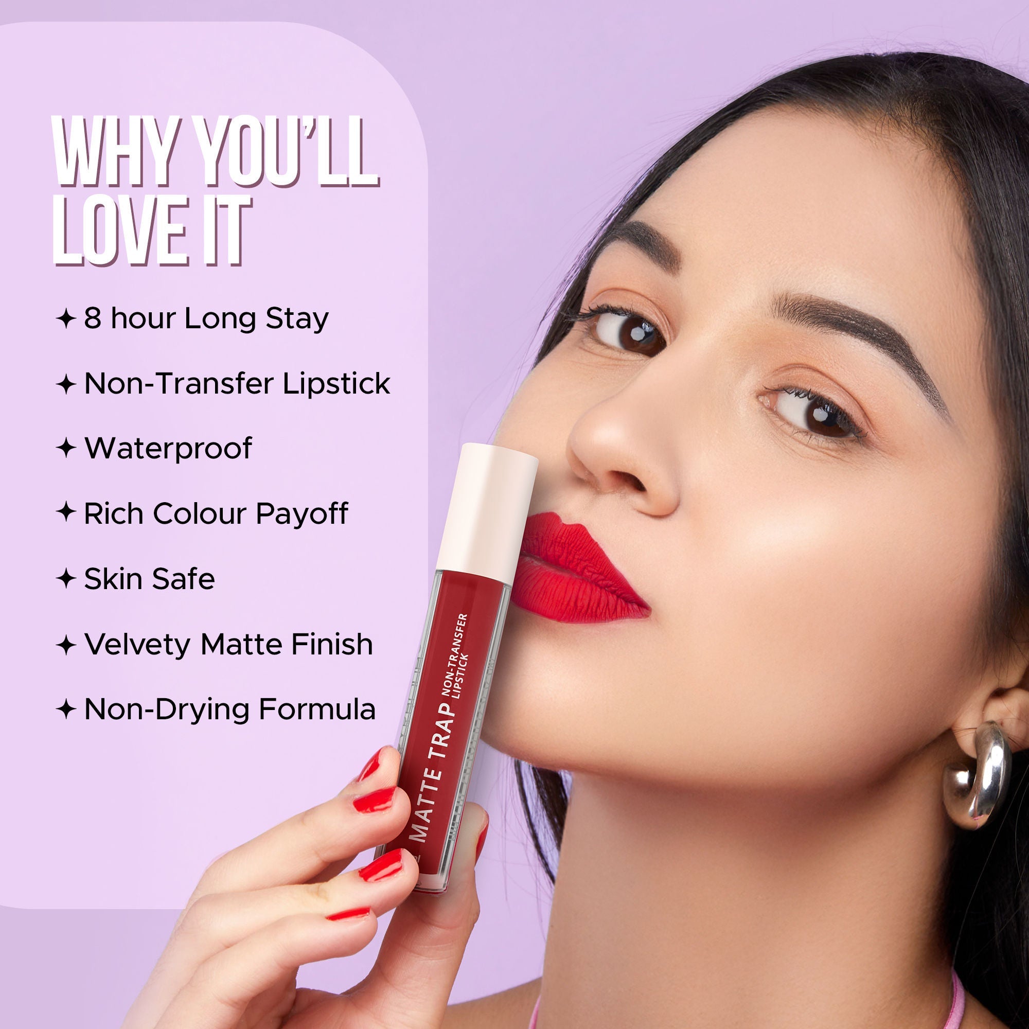 Hilary Rhoda Matte Trap Liquid Lipstick - Untamed Pink 19 - Distacart