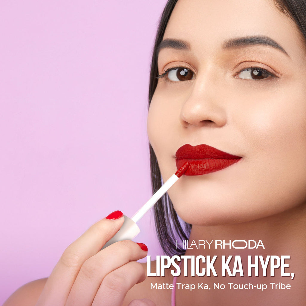 Hilary Rhoda Matte Trap Liquid Lipstick - Ambitious Red 21 - Distacart