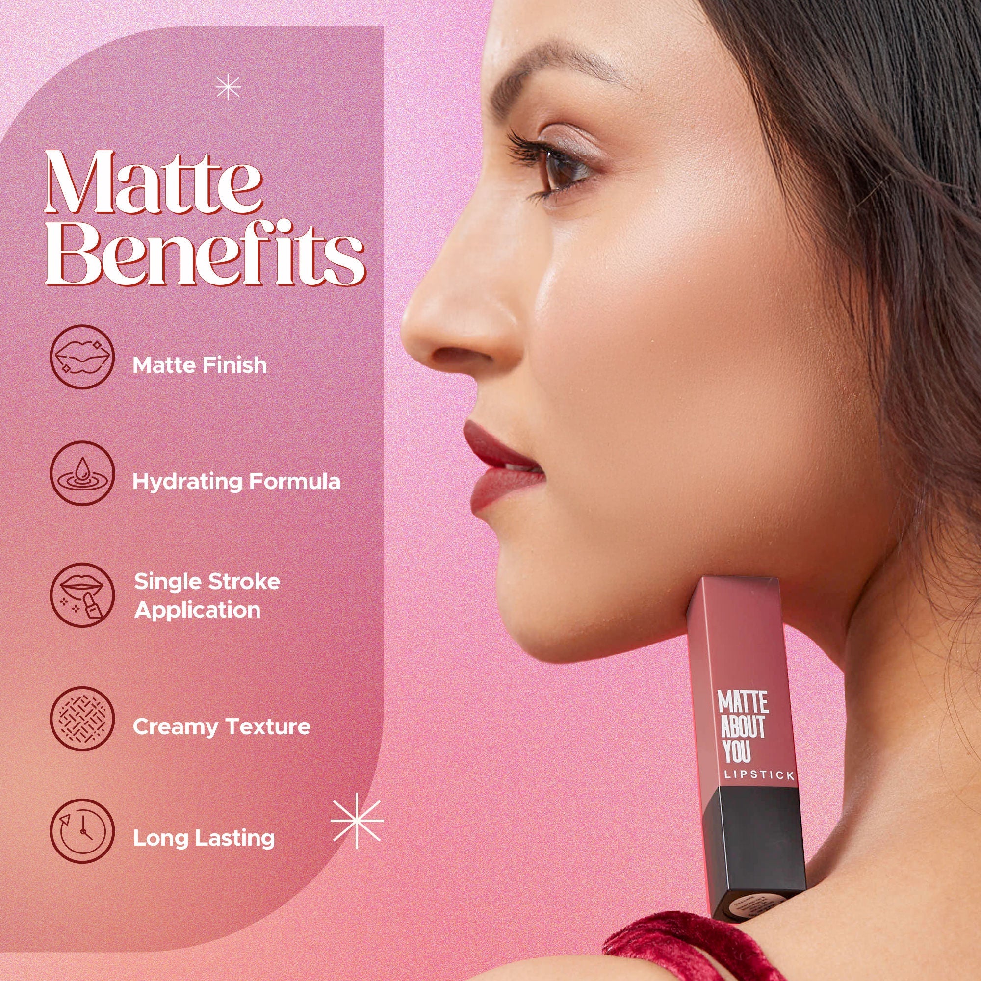 Hilary Rhoda Matte About You Lipstick - Bombshell 05 - Distacart