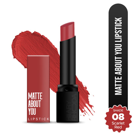 Hilary Rhoda Matte About You Lipstick - Scarlet Red 08