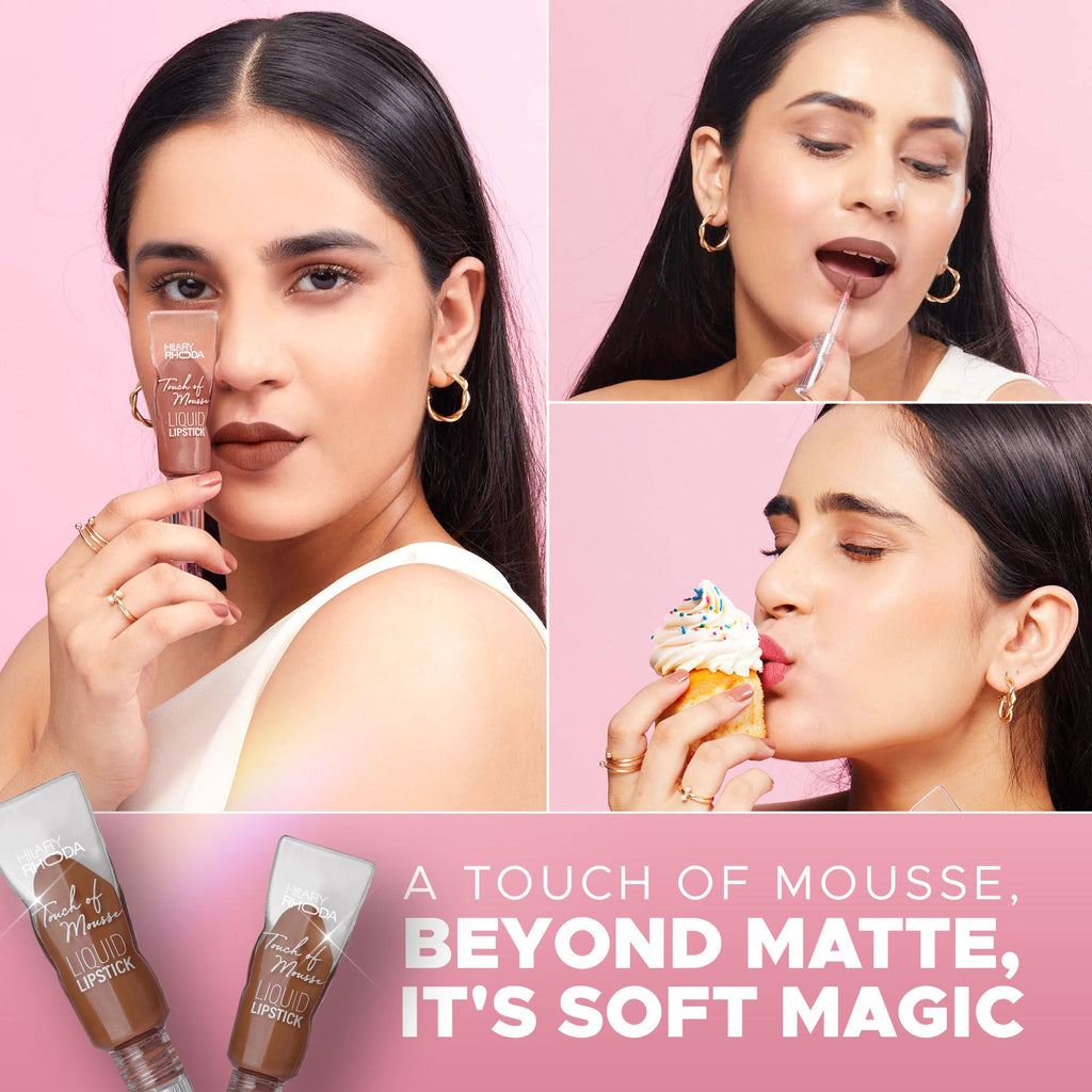 Hilary Rhoda Touch Of Mousse Waterproof Lipstick - My Forever 01 - Distacart