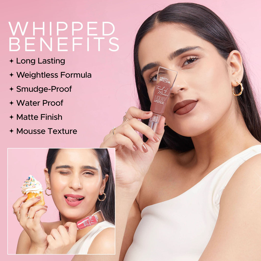 Hilary Rhoda Touch Of Mousse Waterproof Lipstick - My Forever 01 - Distacart