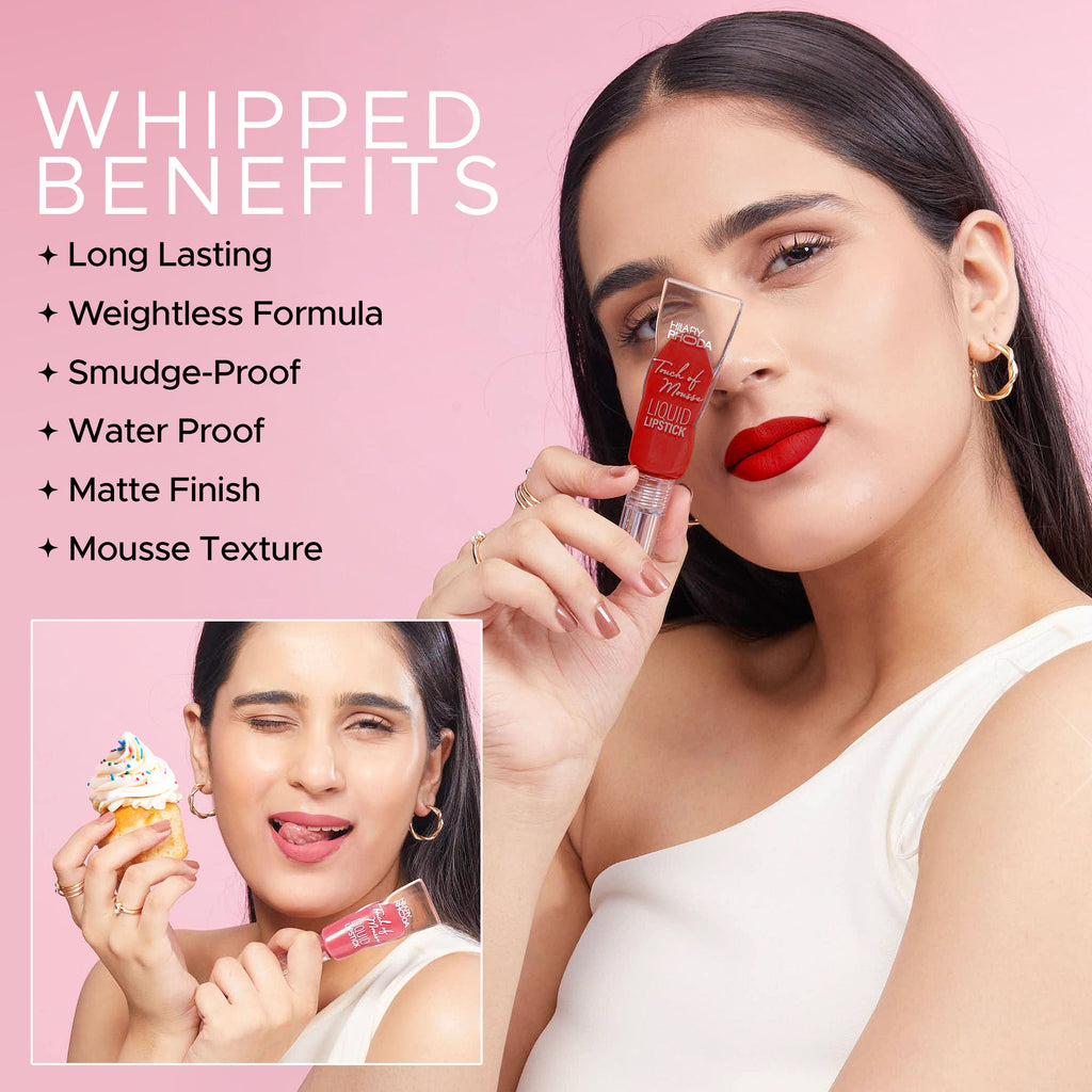 Hilary Rhoda Touch Of Mousse Waterproof Lipstick - Exposed Red 09 - Distacart