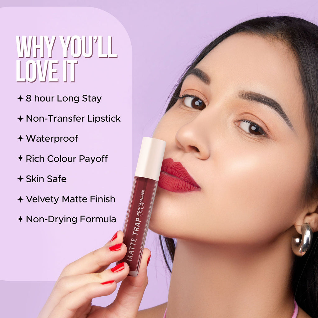 Hilary Rhoda Matte Trap Liquid Lipstick - Midnight Magenta 25 - Distacart
