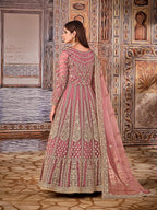 Anaita Light Purple Embroidered Net Anarkali Suit - Distacart