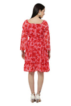 PAVONINE Red Color Flower Notch Midi For Girls - Distacart