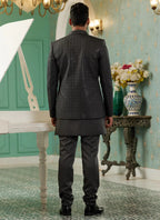 Raivat Ethnic Art Silk Embroidery and Thread Work Jodhpuri in Grey Colour