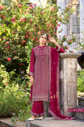 Anaita Rani Pink Embroidered Glory Silk Plazzo Suit - Distacart
