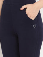 TAG 7 Women Pack of 2 Black & Navy Blue Solid Kurti Pants