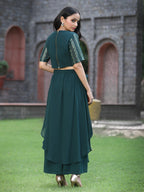 Juniper Womens Emeraldgreen Georgette Clothing Sets - Distacart