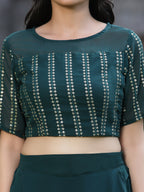 Juniper Womens Emeraldgreen Georgette Clothing Sets - Distacart