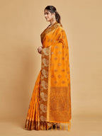 Sangria Ethnic Motifs Woven Design Art Silk Banarasi Saree