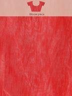 Tikhi Imli Red Floral Sequinned Organza Saree - Distacart