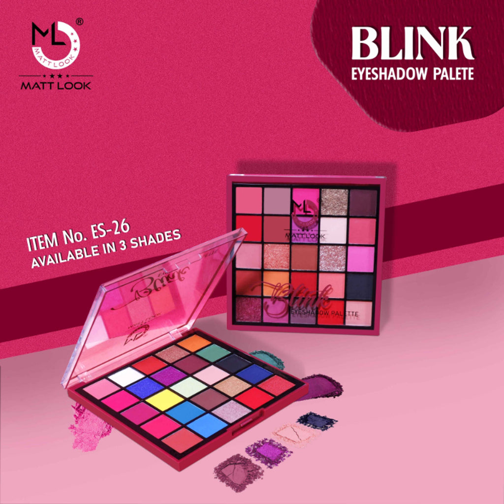 Matt Look 25 Colors Blink Eyeshadow Palette - 02