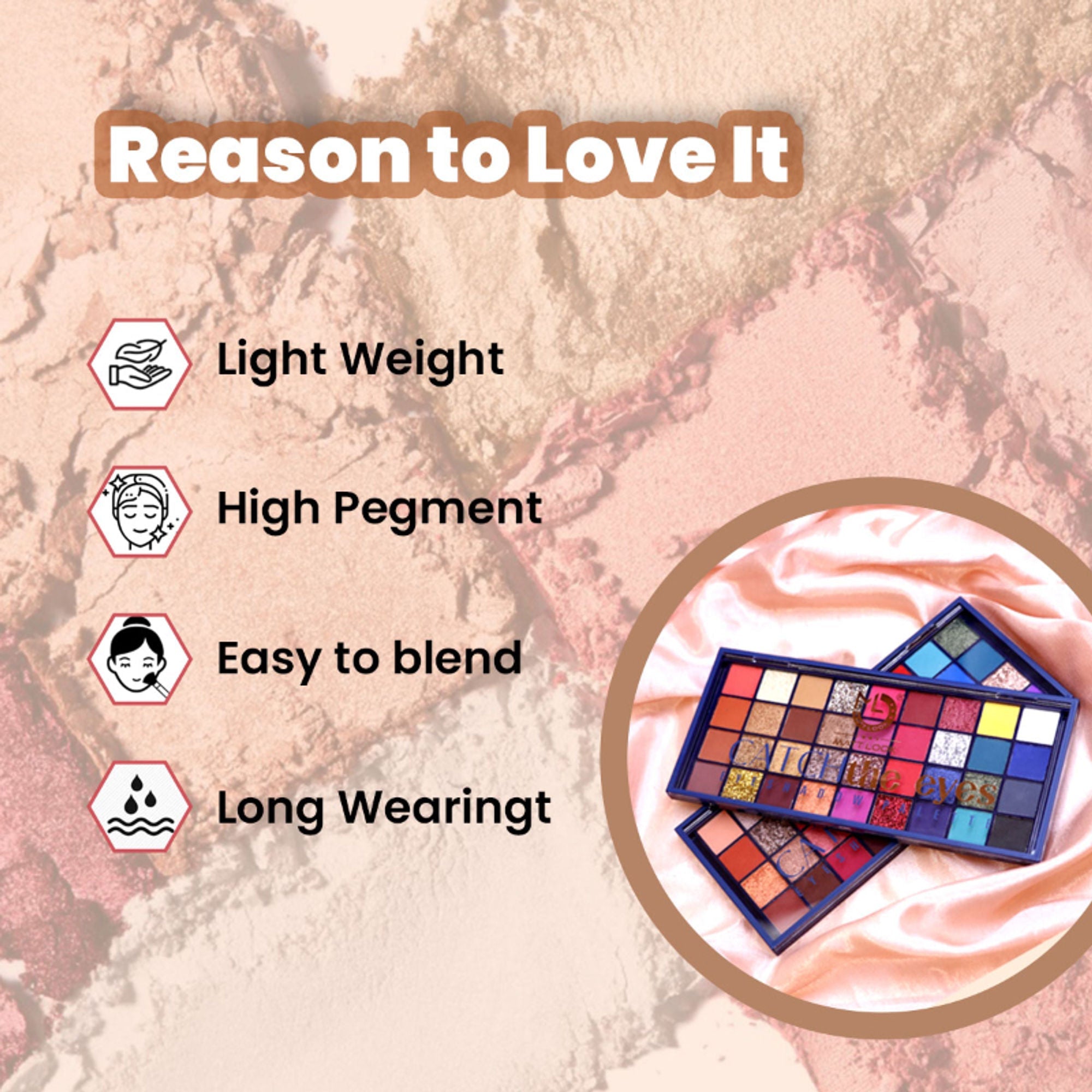 Matt Look 36 Colors Catch The Eyes Eyeshadow Palette - 02