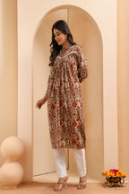 Vaasva Women Ajrakh Printed Kurta Pant Set - Distacart