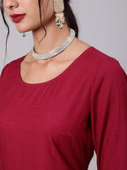 Aks Ethnic Motifs Printed Round Neck Kurta with Palazzos