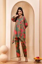 Vaasva Women Floral Printed Kurta Pant Set - Distacart