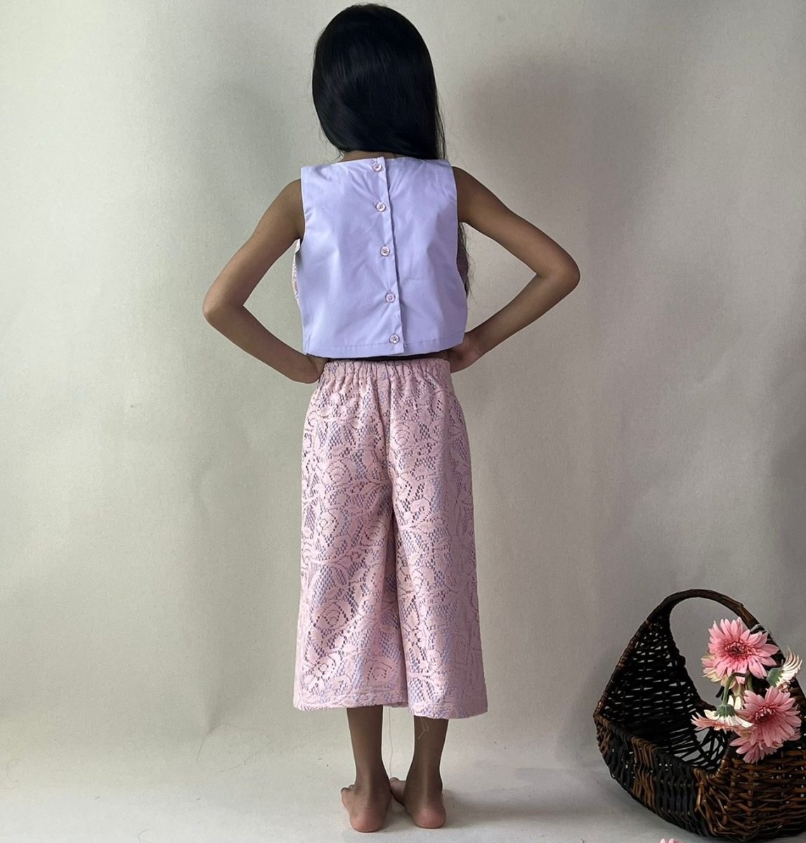 ArthLife Lavender And Pink Bow Co-Ord Set