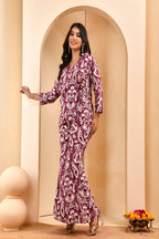 Vaasva Women Ikat Cord Set With Bell Bottom Pants - Distacart