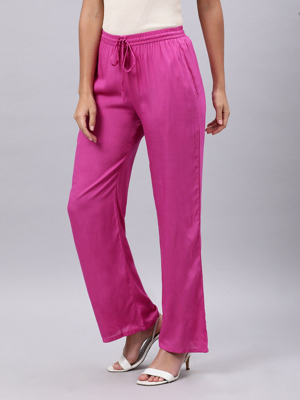 Souchii Mauve Liva Palazzos - Distacart