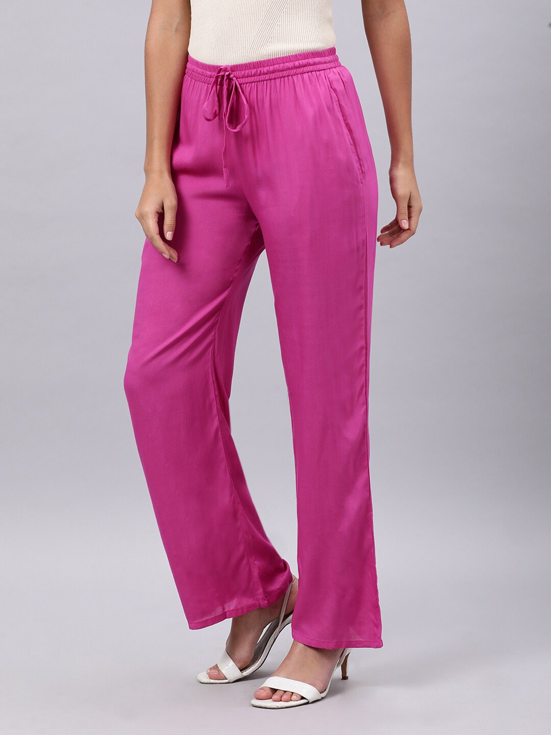 Souchii Mauve Liva Palazzos - Distacart