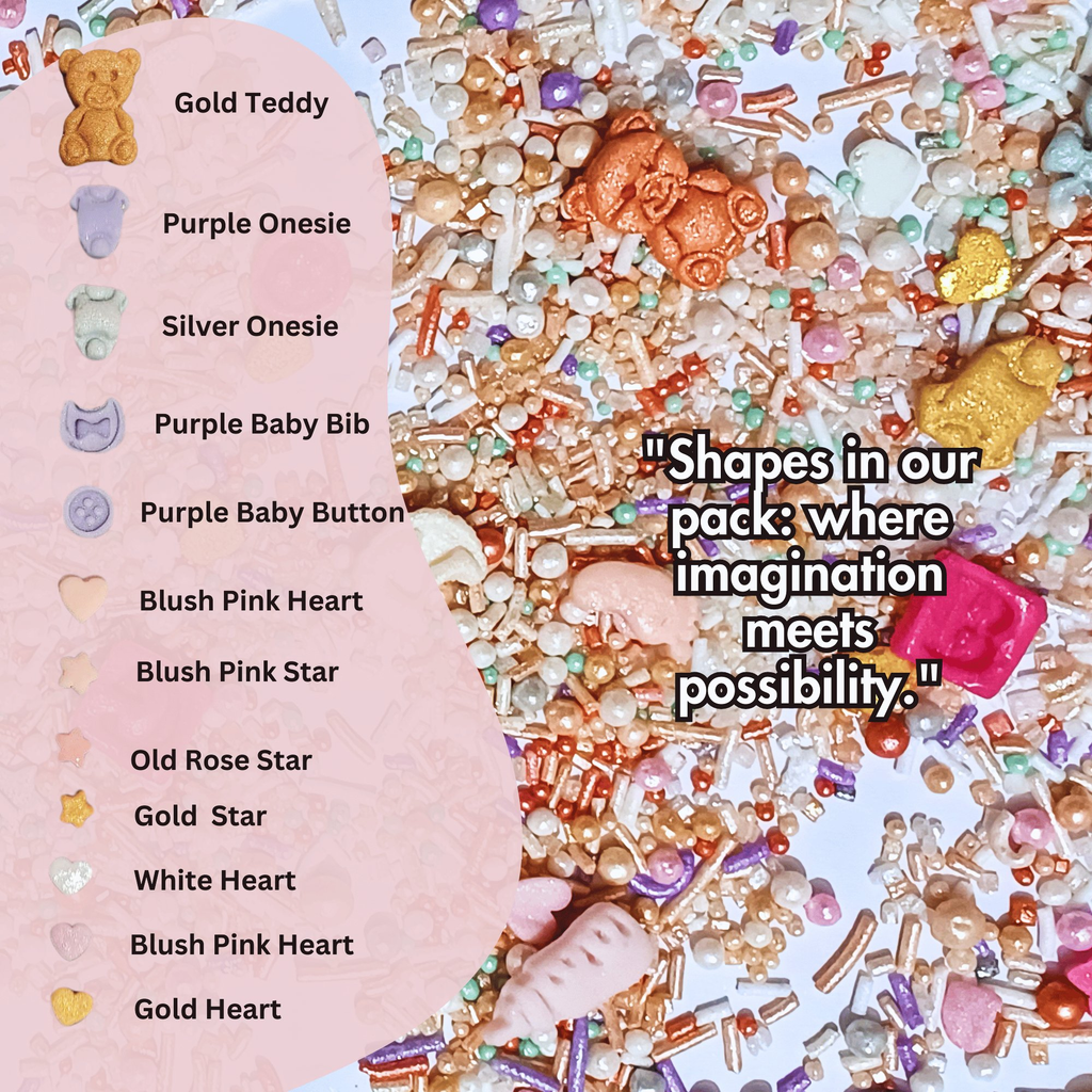 confect girls baby shower sprinkles edible sprinkles pack of 5 baby shower 20
