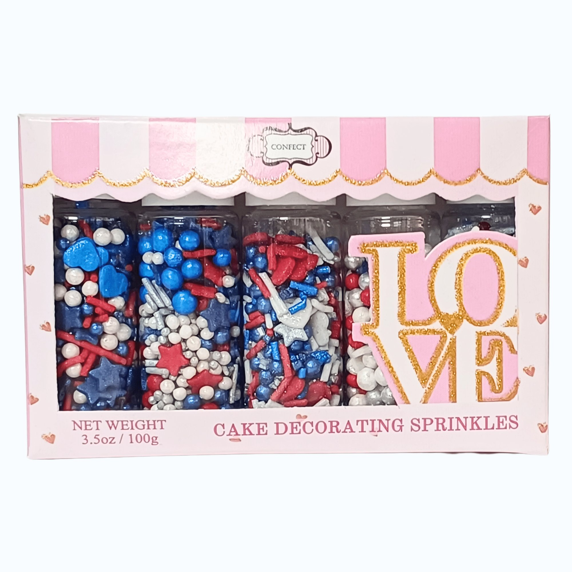 confect edible patriotic sprinkles edible sprinkles for cake cupcake decorations heros triumph sprinkle pack of 5 j4 05