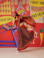 Tikhi Imli Ethnic Motifs Printed Cotton Ready to Wear Saree - Distacart