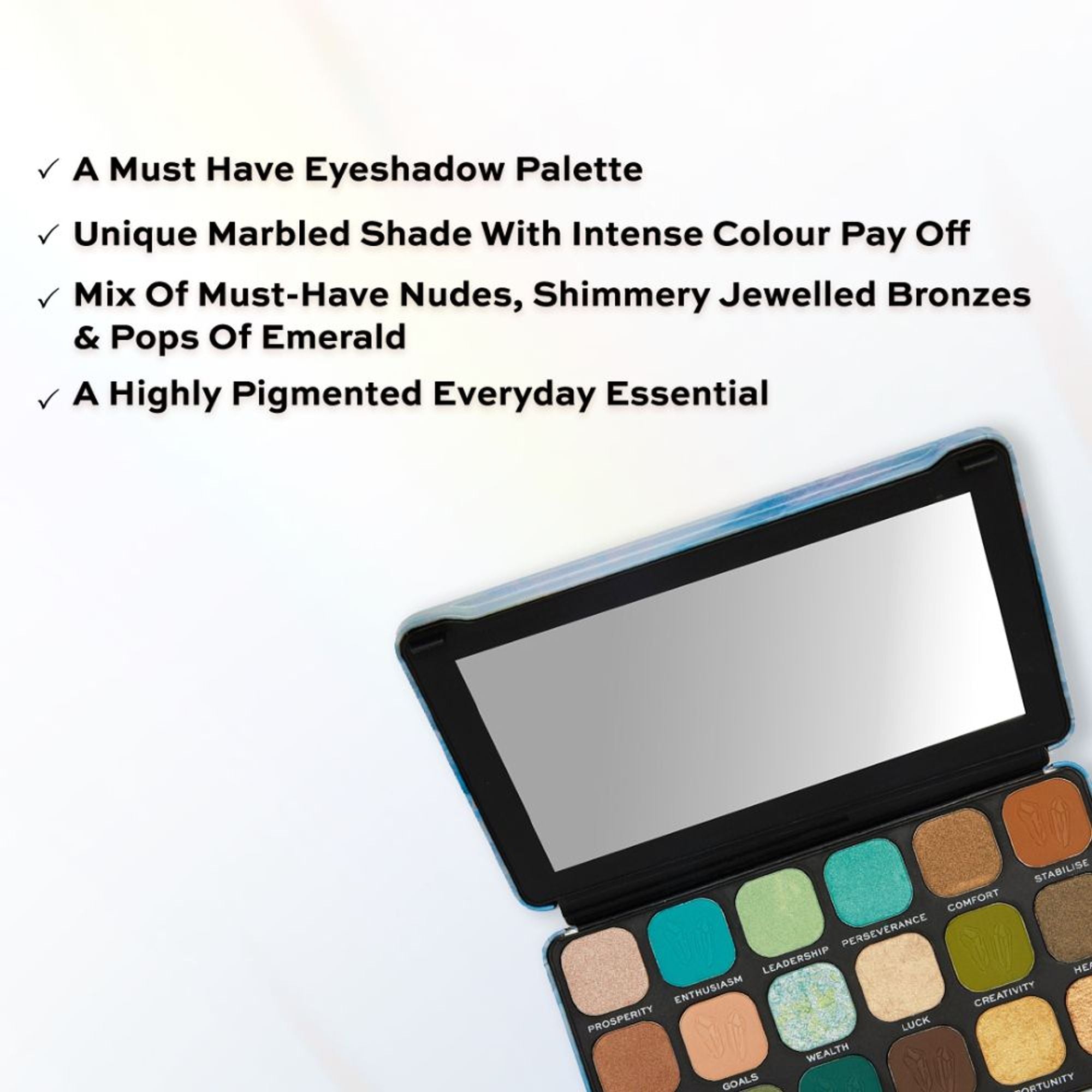 Makeup Revolution Crystal Aura Forever Flawless Shadow Palette Aventurine - Distacart