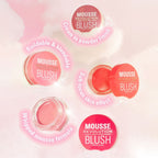 Makeup Revolution Mousse Blush - For Cheeks & Eyes Non Sticky-Soft Focus Effect - Passion Deep pink
