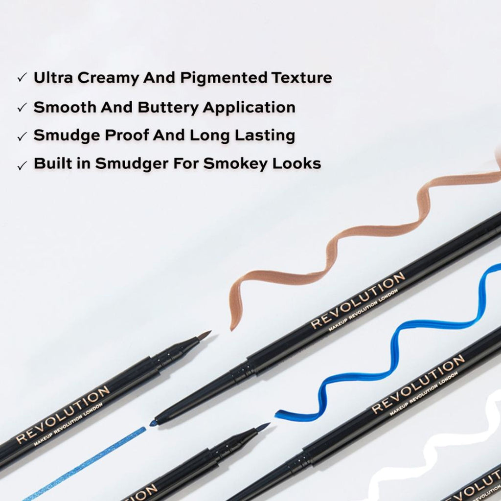 Makeup Revolution Felt & Kohl Eyeliner - Green - Distacart