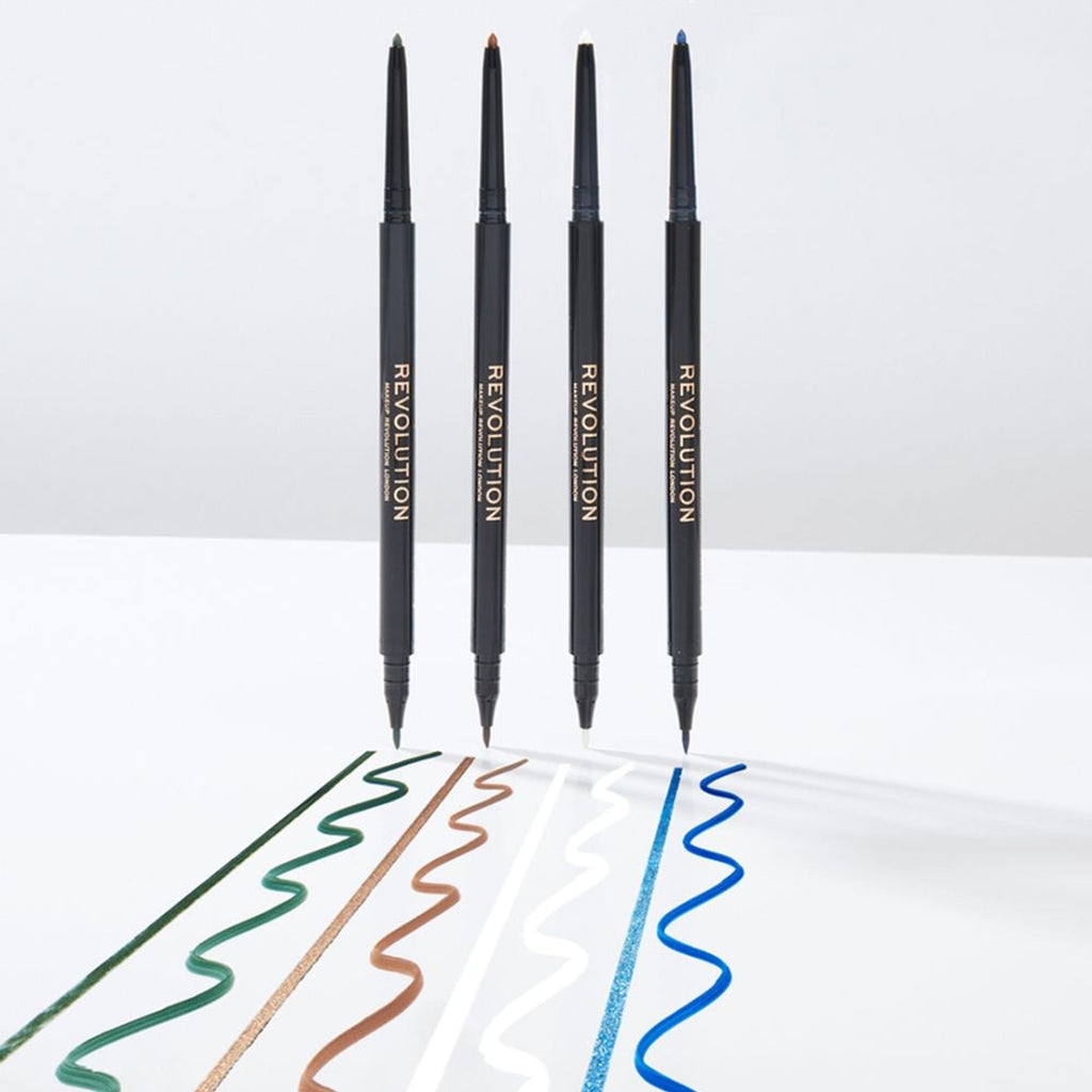 Makeup Revolution Felt & Kohl Eyeliner - Green - Distacart