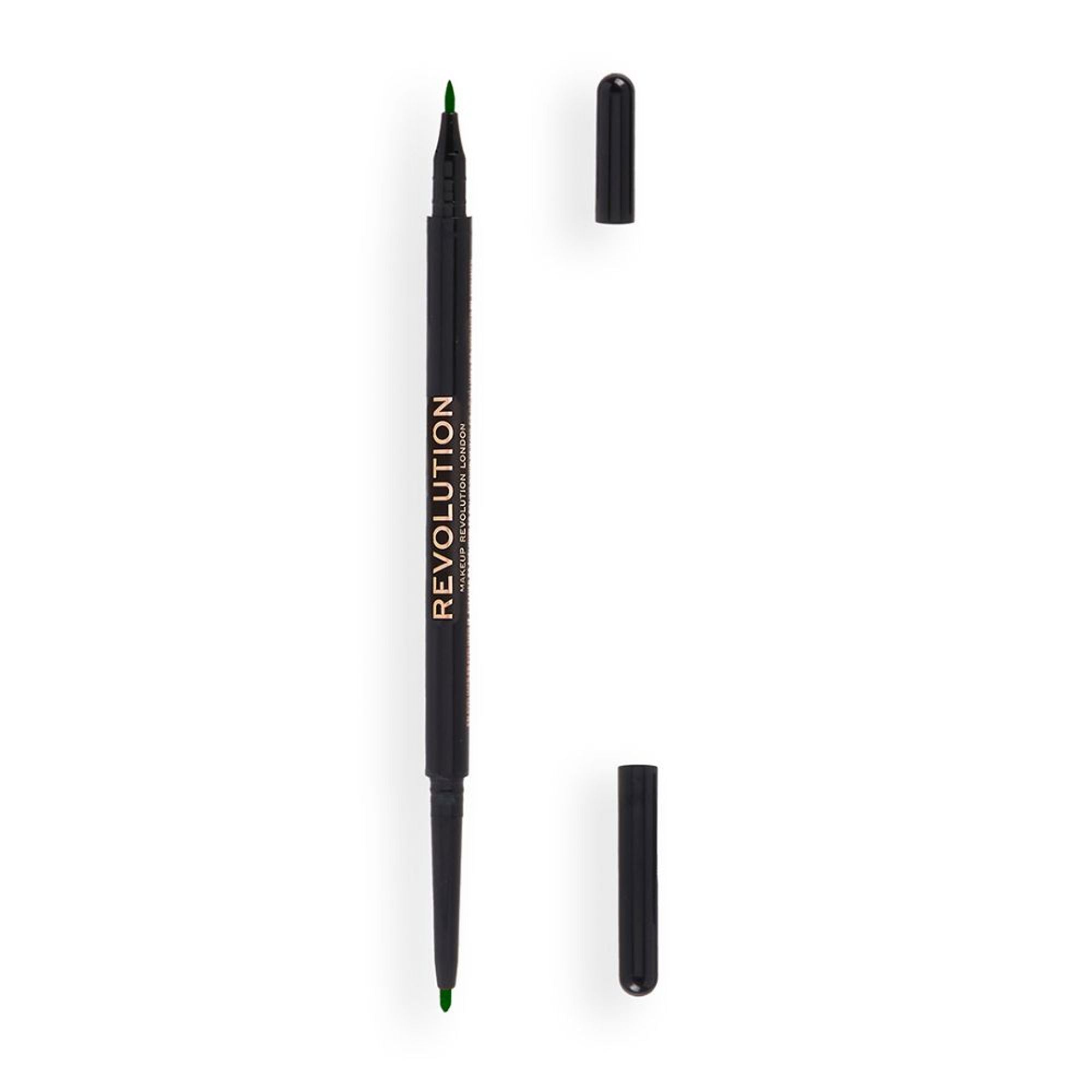 Makeup Revolution Felt & Kohl Eyeliner - Green - Distacart