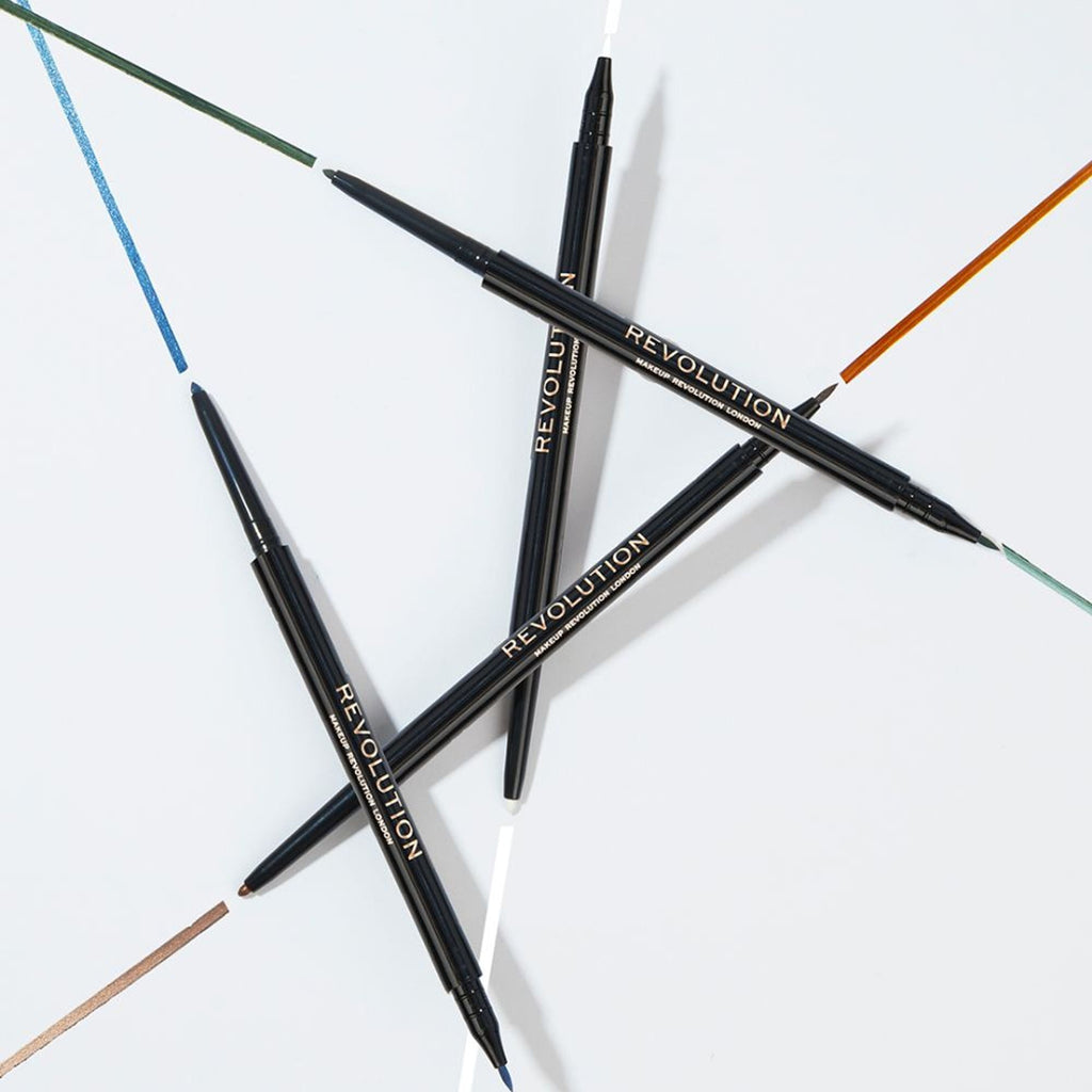 Makeup Revolution Felt & Kohl Eyeliner - Green - Distacart