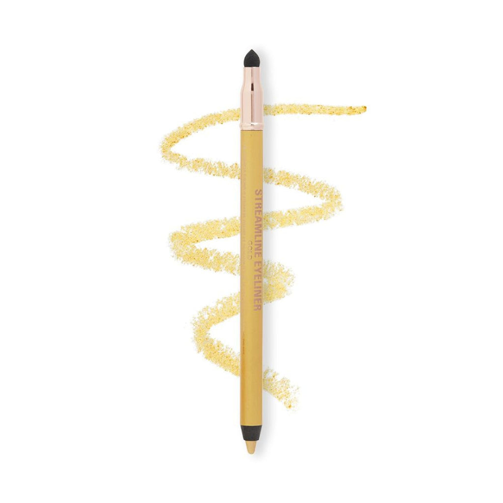 Makeup Revolution Streamline Waterline Eyeliner Pencil-Ultra Creamy Smudge Proof Smokey Looks - Gold